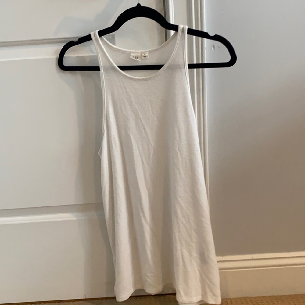 White high neck tank Gap
